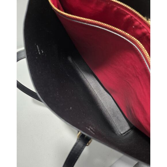 COACH Signature Dark Brown Black Mollie Tote Bag 1665 Pre-Owned - Picture 14 of 16